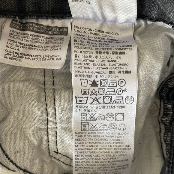 Levis 511 Slim Fit Jeans Size 34x30 In Faded Black - Picture 7 of 11